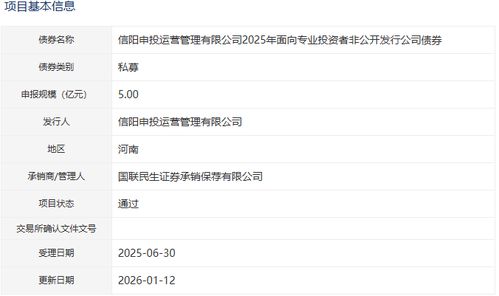 信陽申投運營管理公司5億元公司債獲批，加碼人工智能公共服務技術咨詢服務